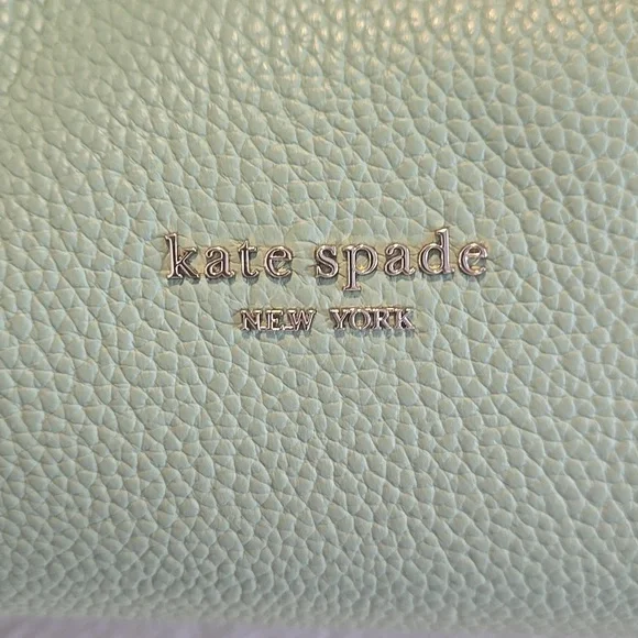 EUC Kate Spade New York Pebbled Leather Knott Colorblock Green With Wallet - Picture 6 of 15